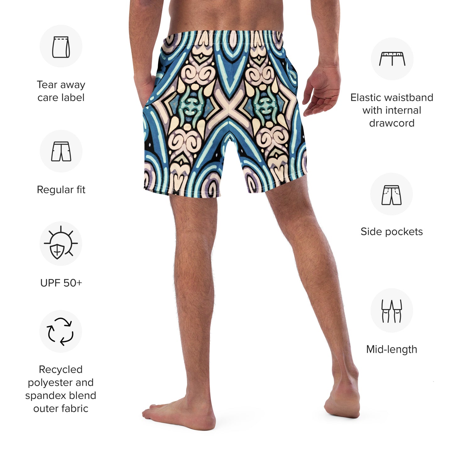 "Gander" Patterned Men's swim trunks