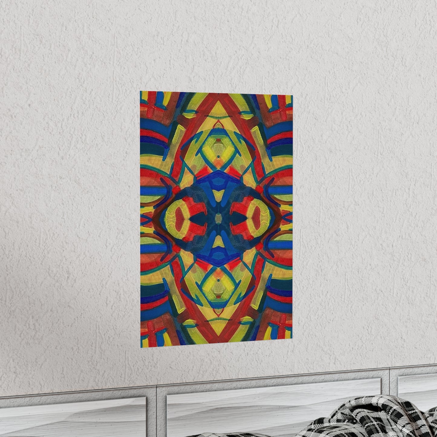 "Blended Colors" Abstract, Psychedelic Matte Vertical Poster