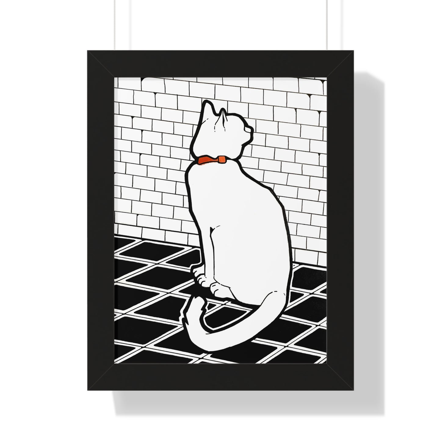 "Cat" Framed Vertical Poster