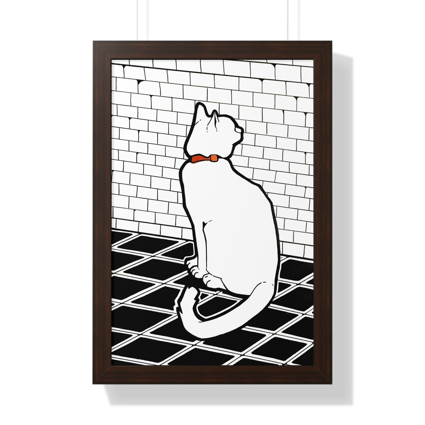 "Cat" Framed Vertical Poster