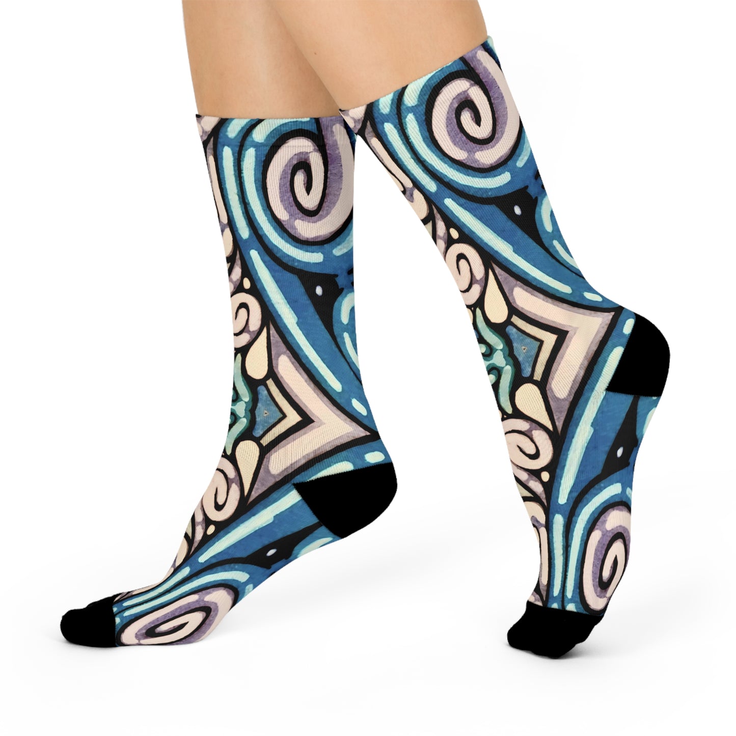 "Gander" Psychedelic Cushioned Crew Socks