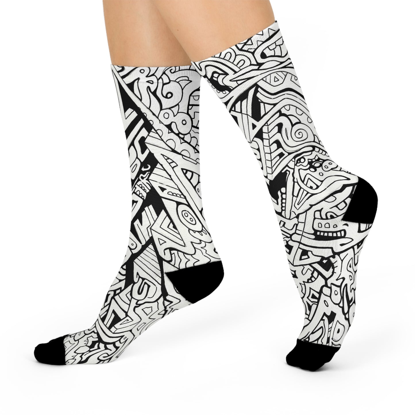 "Split" Psychedelic Cushioned Crew Socks