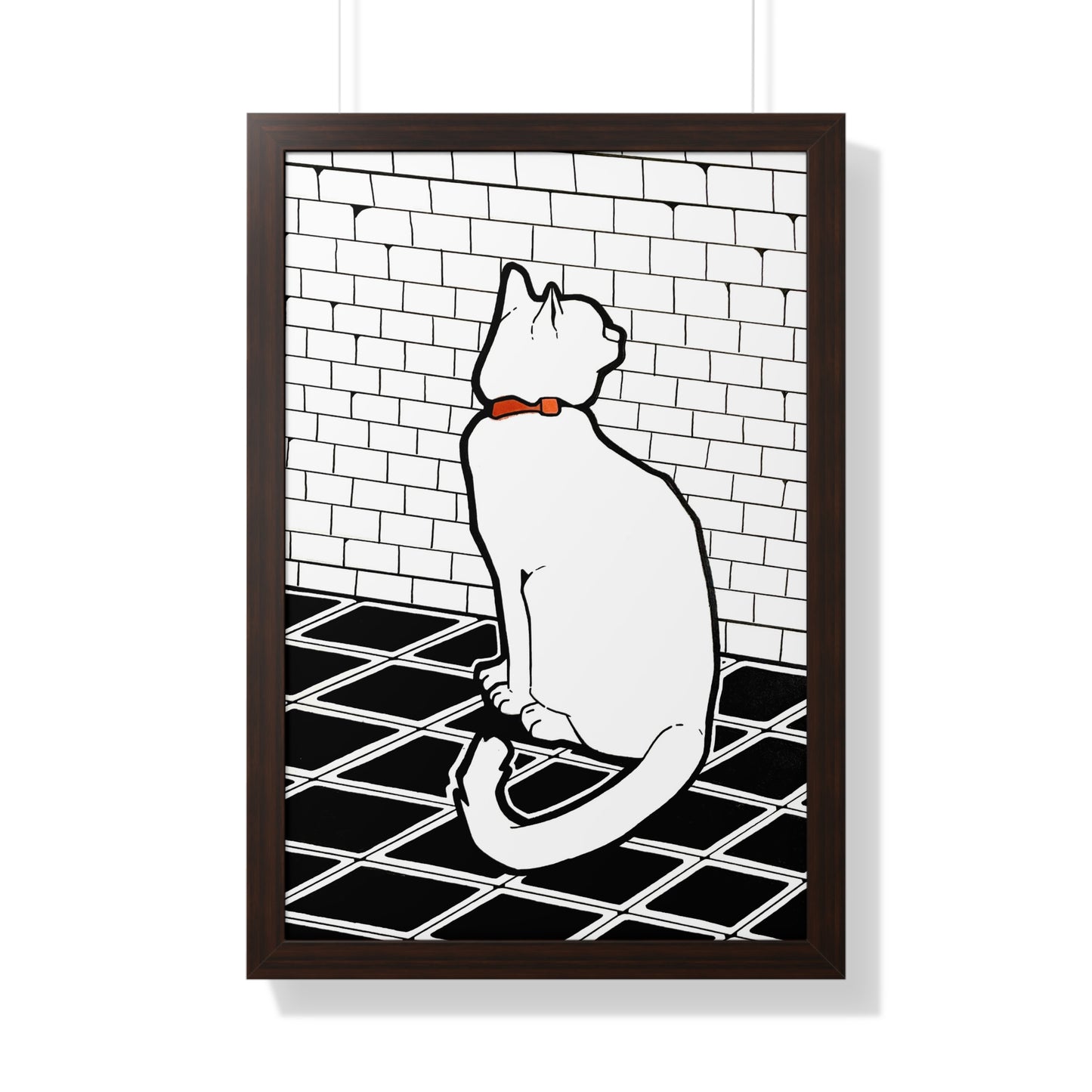 "Cat" Framed Vertical Poster