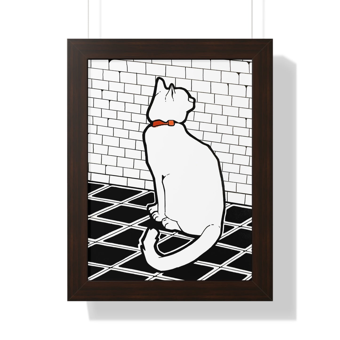 "Cat" Framed Vertical Poster