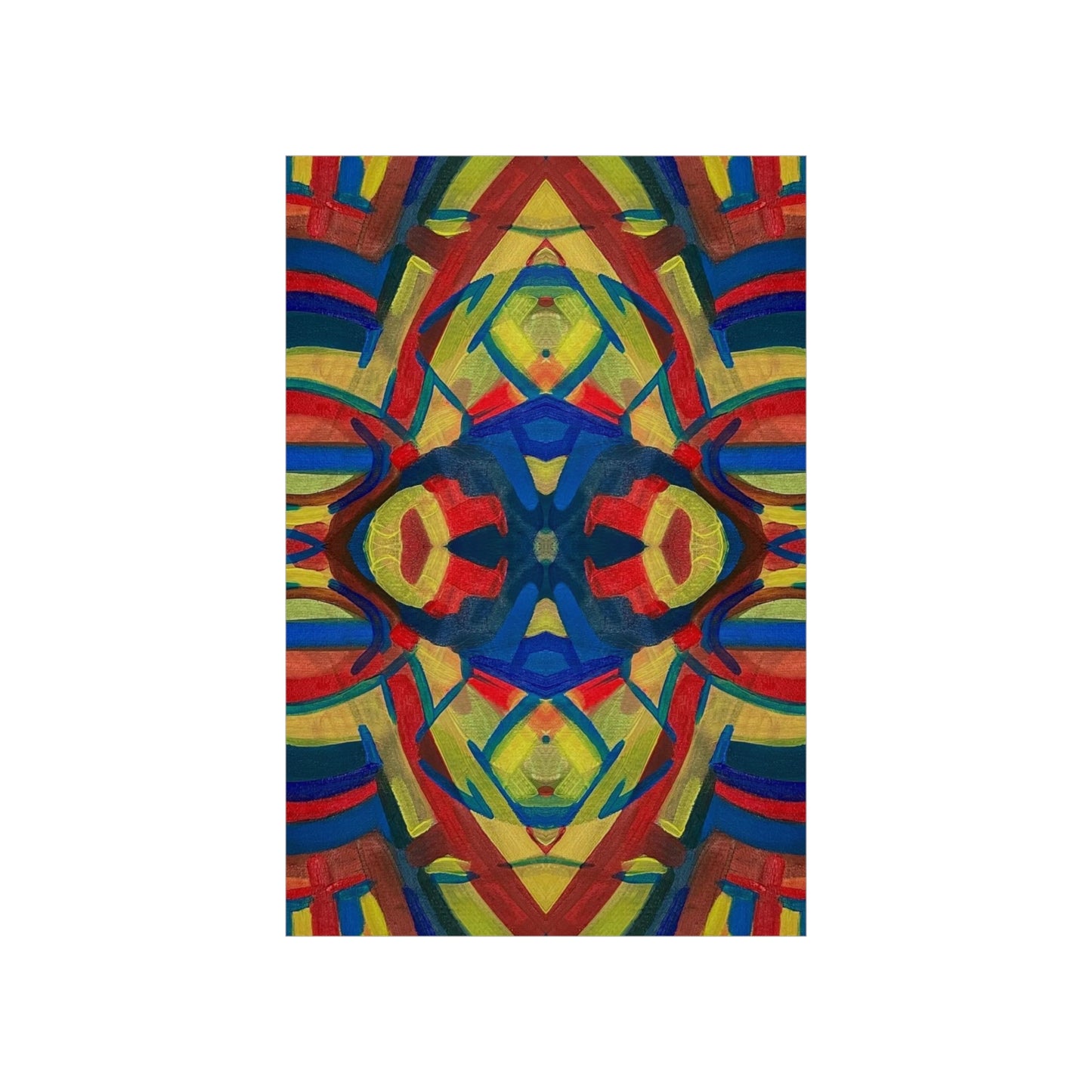 "Blended Colors" Abstract, Psychedelic Matte Vertical Poster