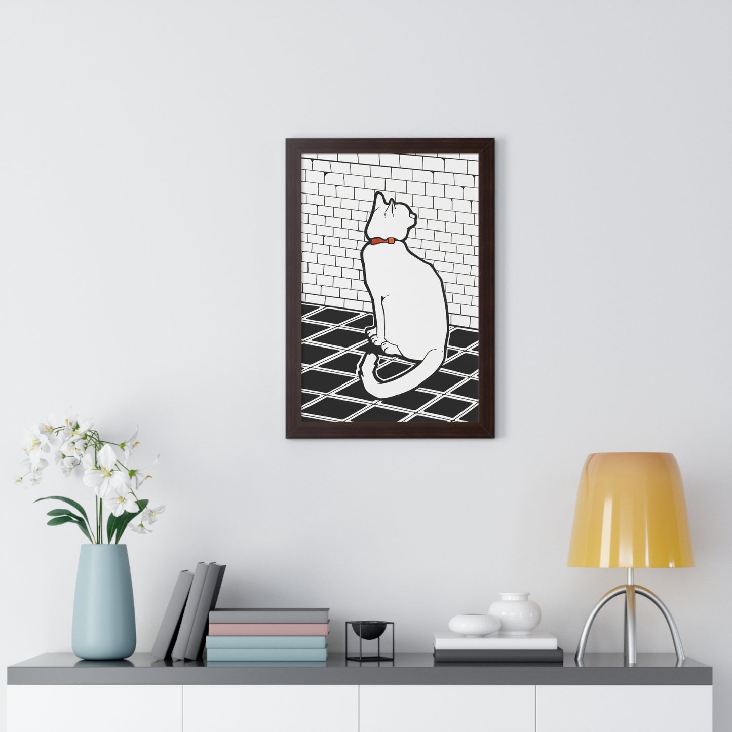 "Cat" Framed Vertical Poster