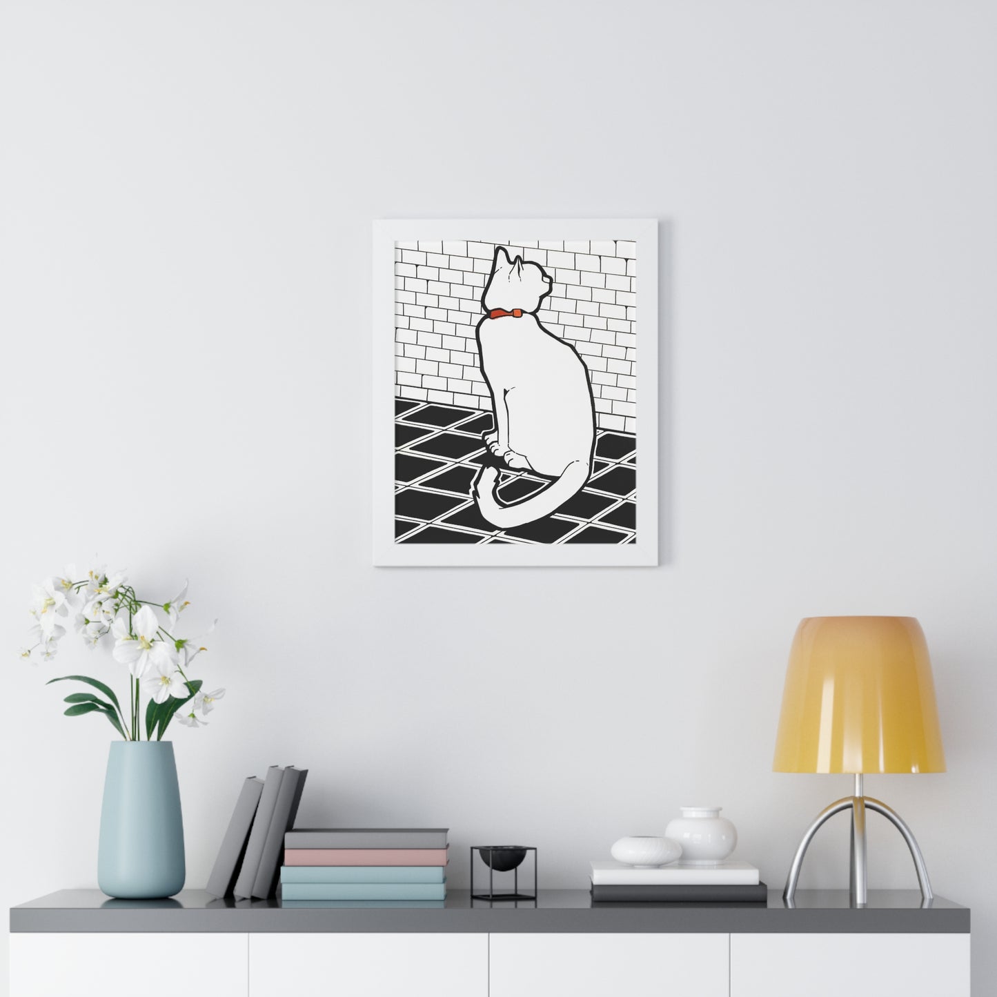 "Cat" Framed Vertical Poster