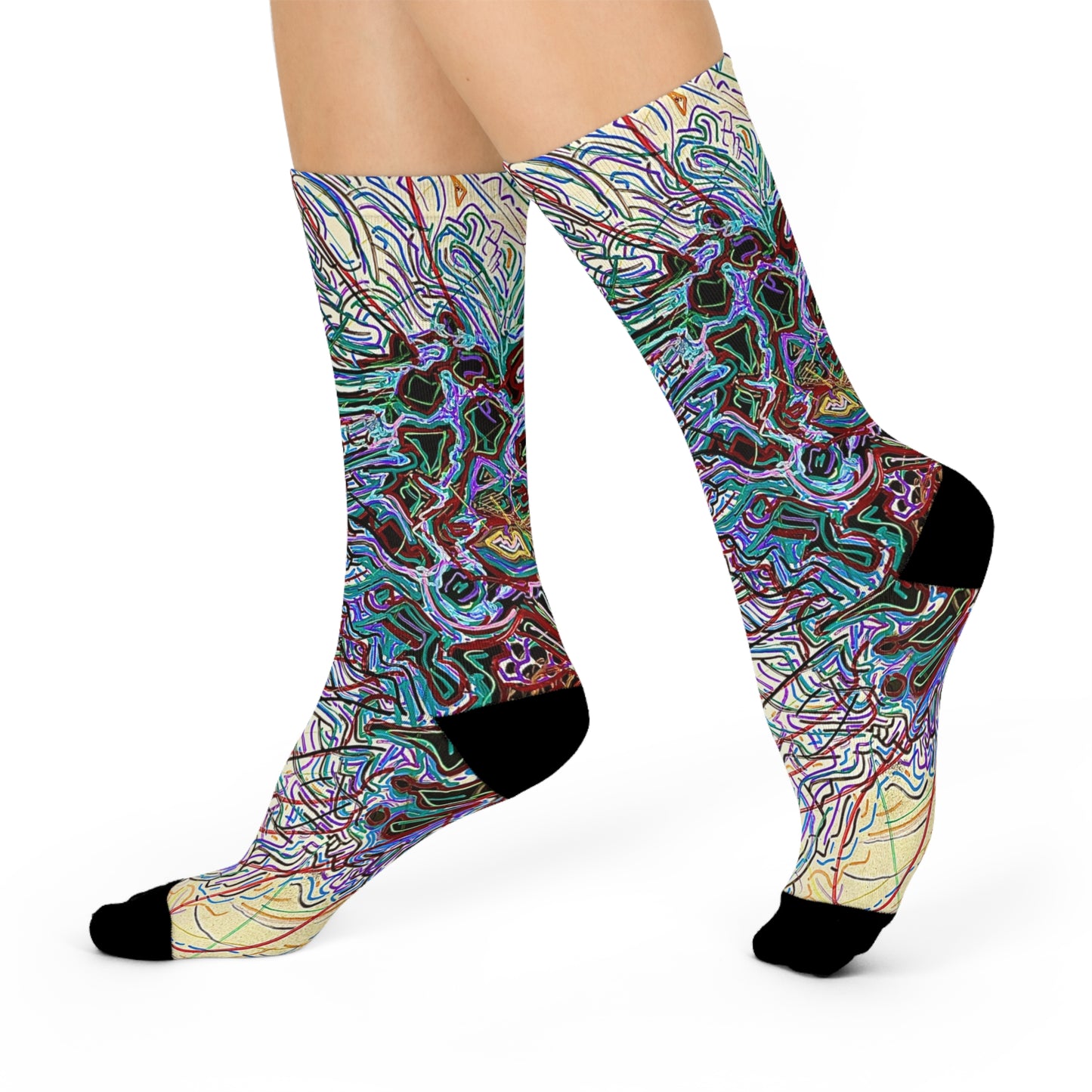 "Melting and Falling apart" Cushioned Crew Socks