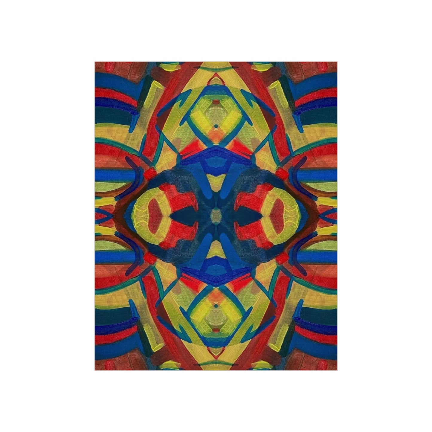 "Blended Colors" Abstract, Psychedelic Matte Vertical Poster