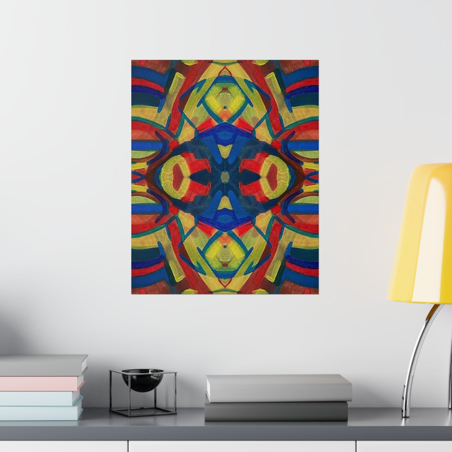 "Blended Colors" Abstract, Psychedelic Matte Vertical Poster