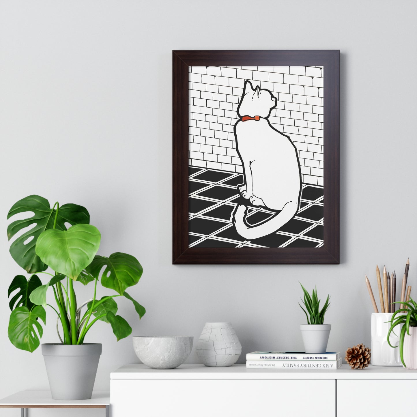 "Cat" Framed Vertical Poster