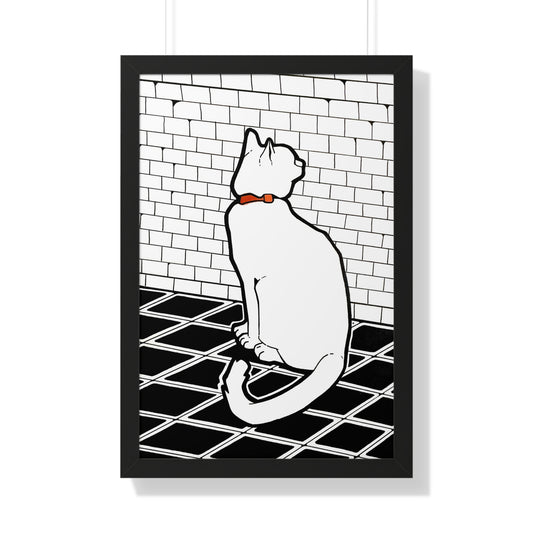 "Cat" Framed Vertical Poster