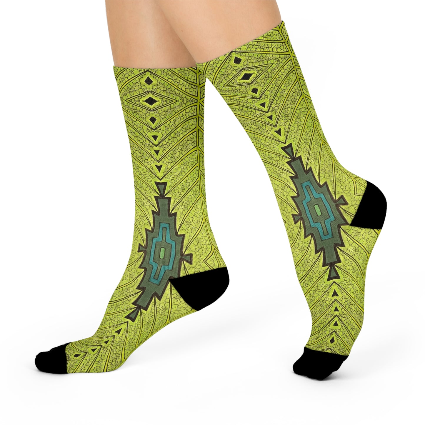 "Leaves" Cushioned Crew Socks