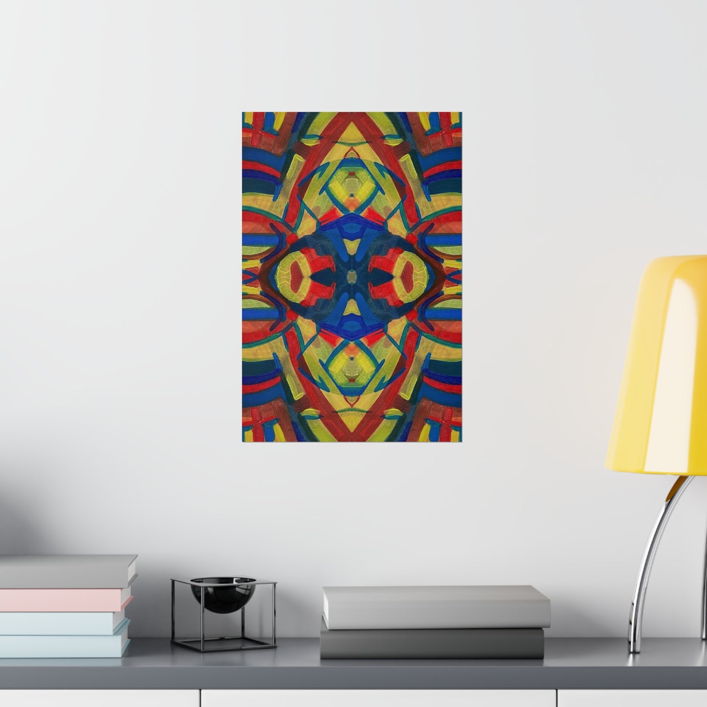 "Blended Colors" Abstract, Psychedelic Matte Vertical Poster