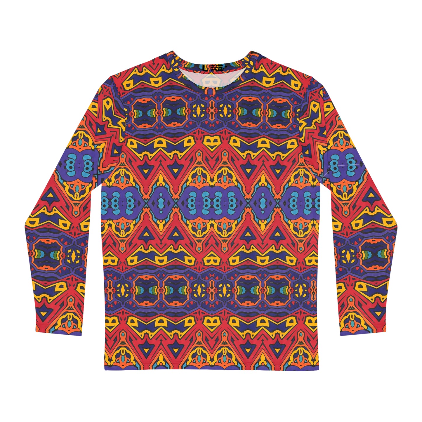 "Dioptimal Transactions" Men's Long Sleeve Abstract, Psychedelic Shirt