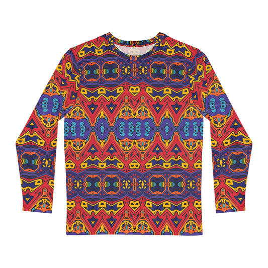 "Dioptimal Transactions" Men's Long Sleeve Abstract, Psychedelic Shirt