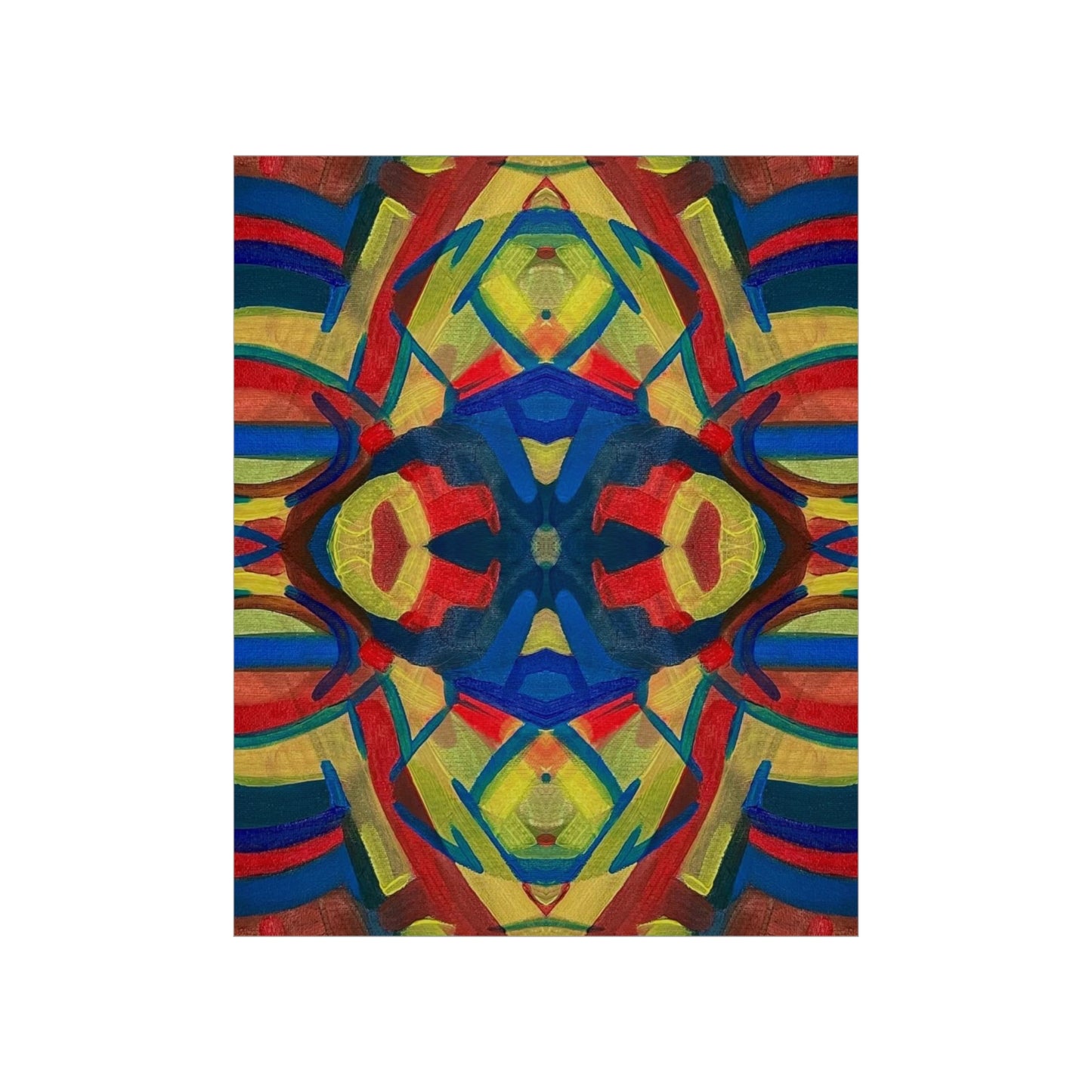 "Blended Colors" Abstract, Psychedelic Matte Vertical Poster