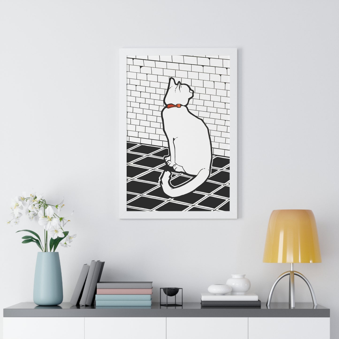 "Cat" Framed Vertical Poster