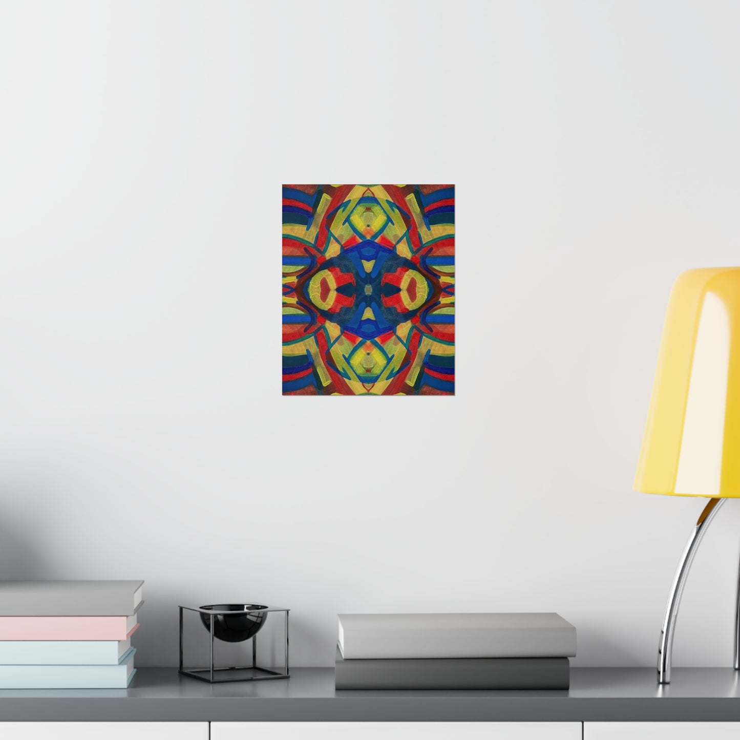 "Blended Colors" Abstract, Psychedelic Matte Vertical Poster