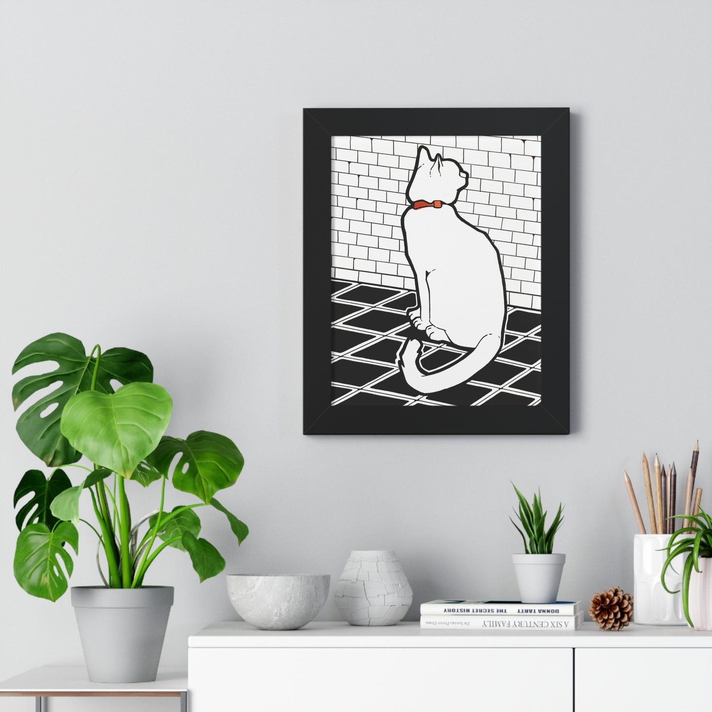 "Cat" Framed Vertical Poster