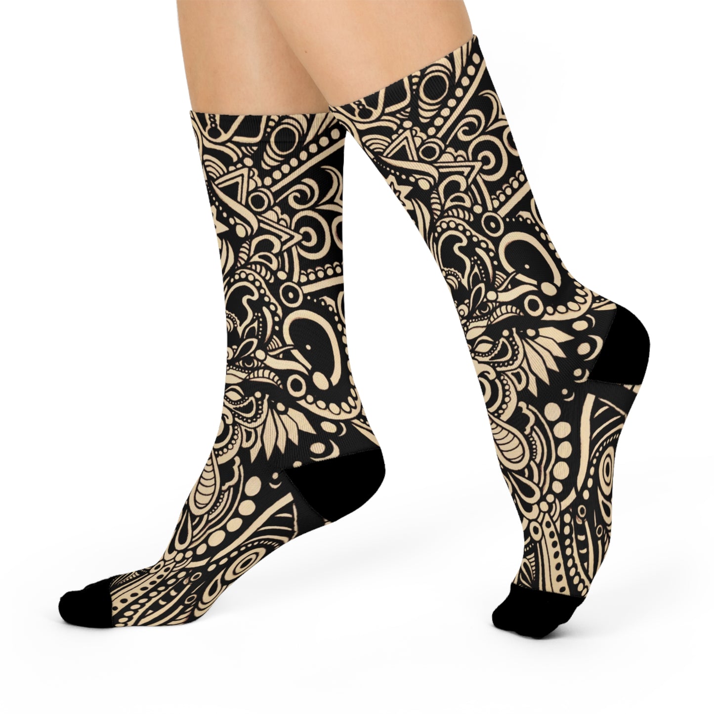 "Mayan Associations" Cushioned Crew Socks