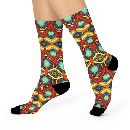 "Gemstone Bridge" Cushioned Crew Socks