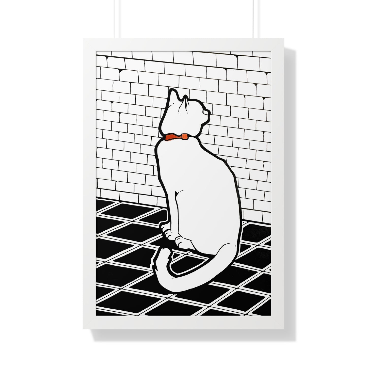 "Cat" Framed Vertical Poster