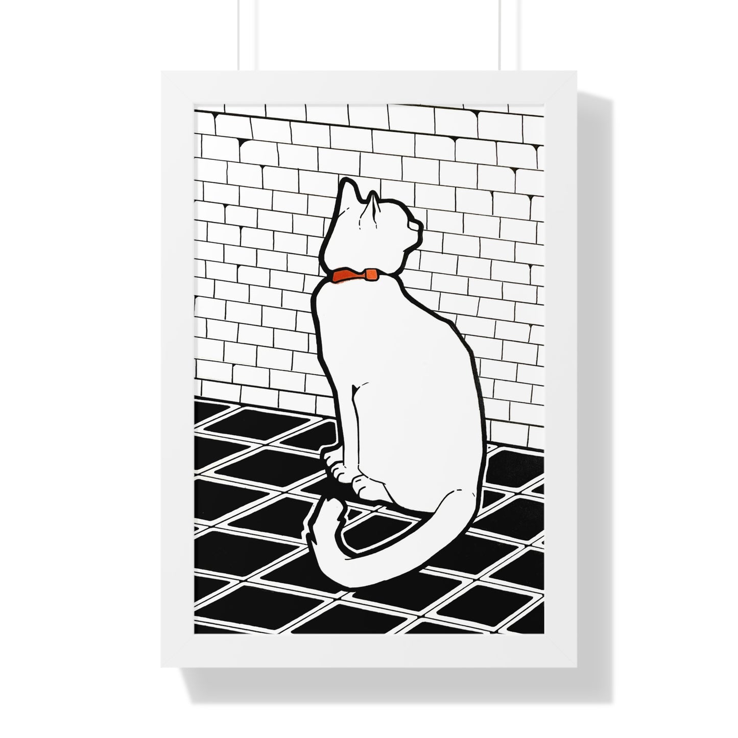 "Cat" Framed Vertical Poster