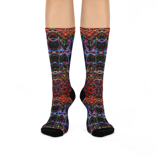 "Colored Reflections" Cushioned Crew Socks