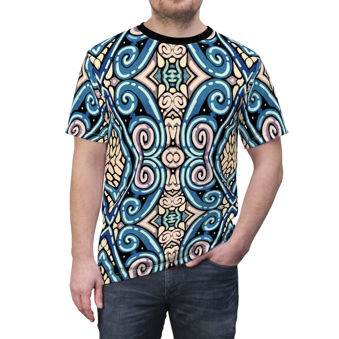 "Gander" Psychedelic Unisex Cut & Sew Tee (AOP)