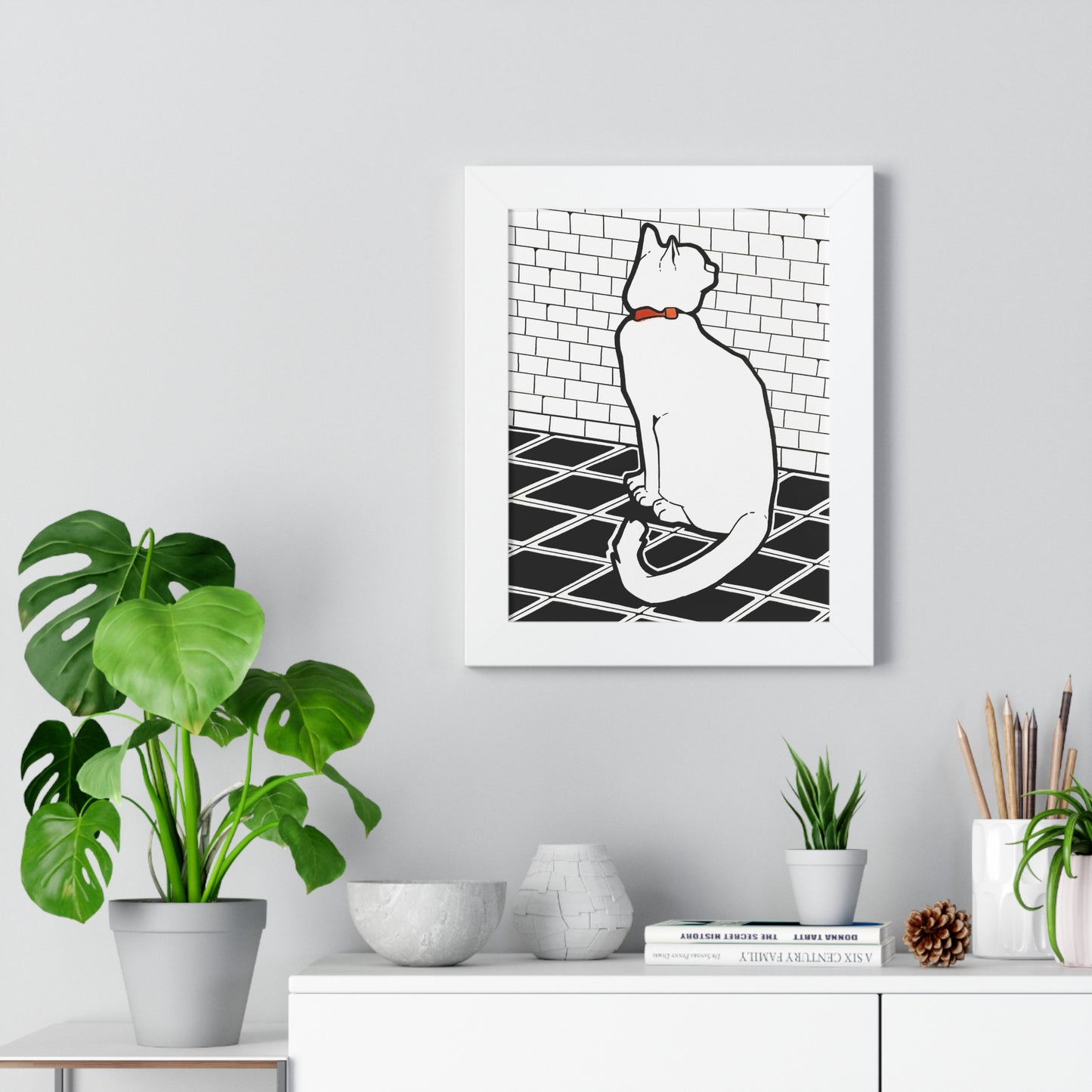 "Cat" Framed Vertical Poster