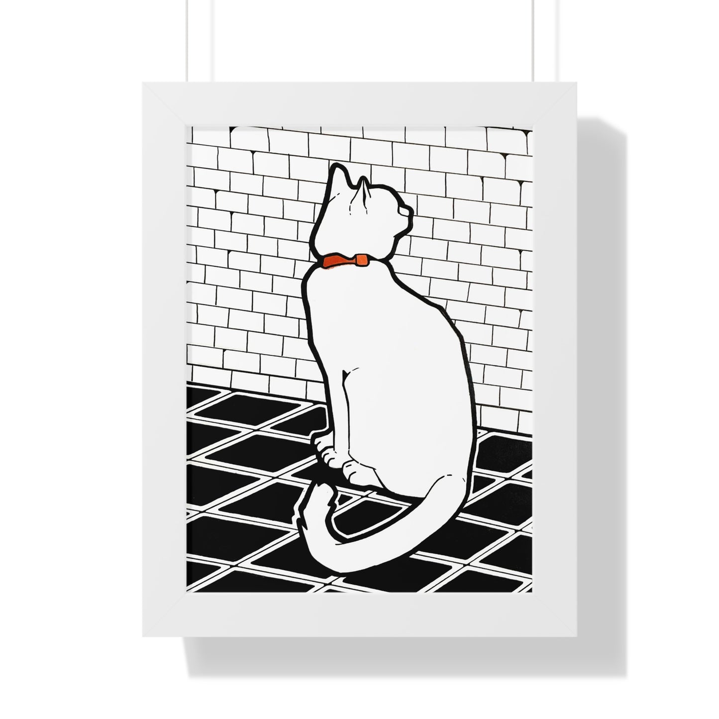 "Cat" Framed Vertical Poster