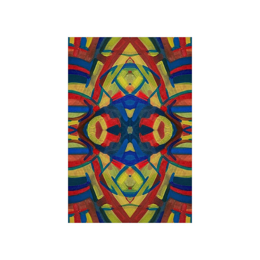 "Blended Colors" Abstract, Psychedelic Matte Vertical Poster