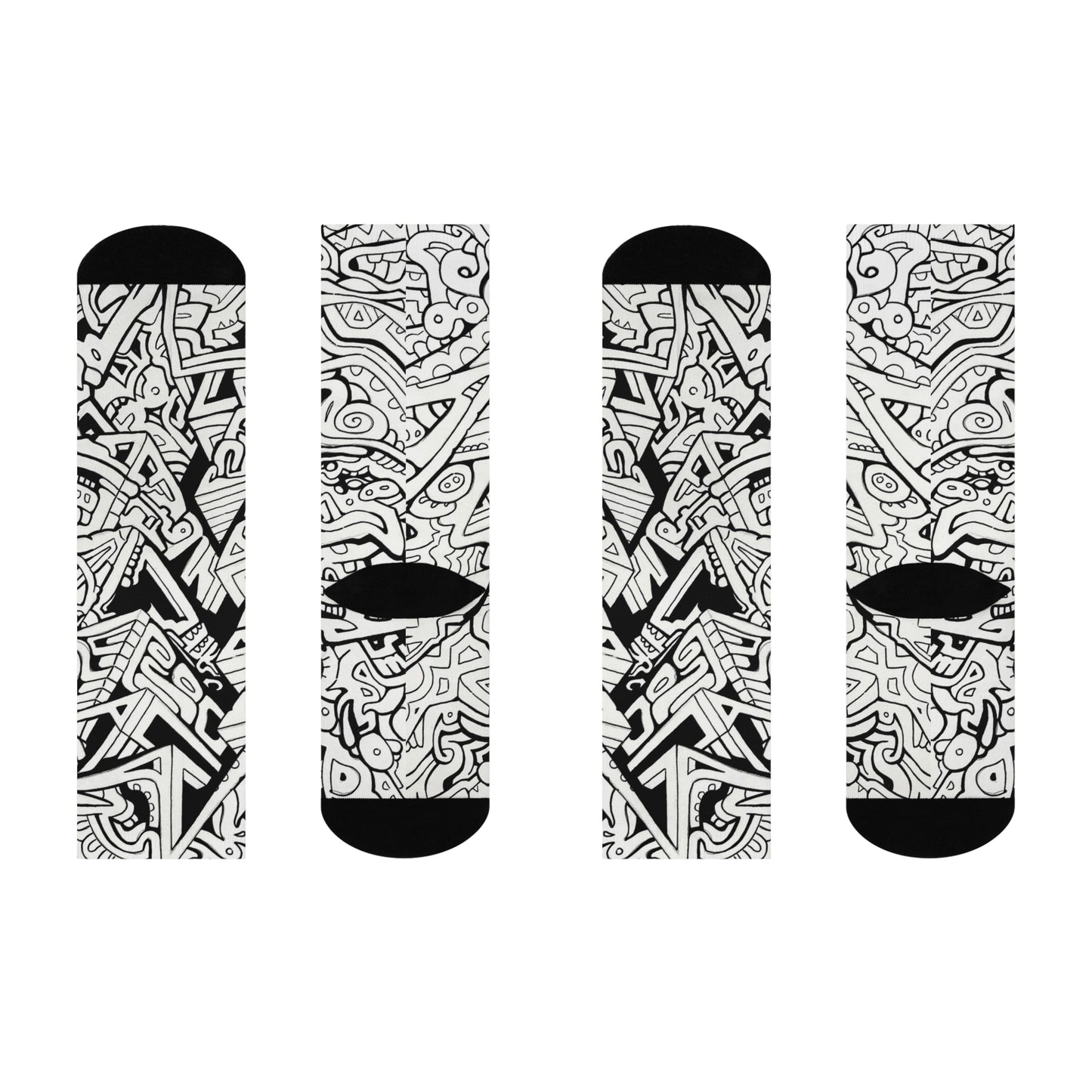 "Split" Cushioned Crew Socks