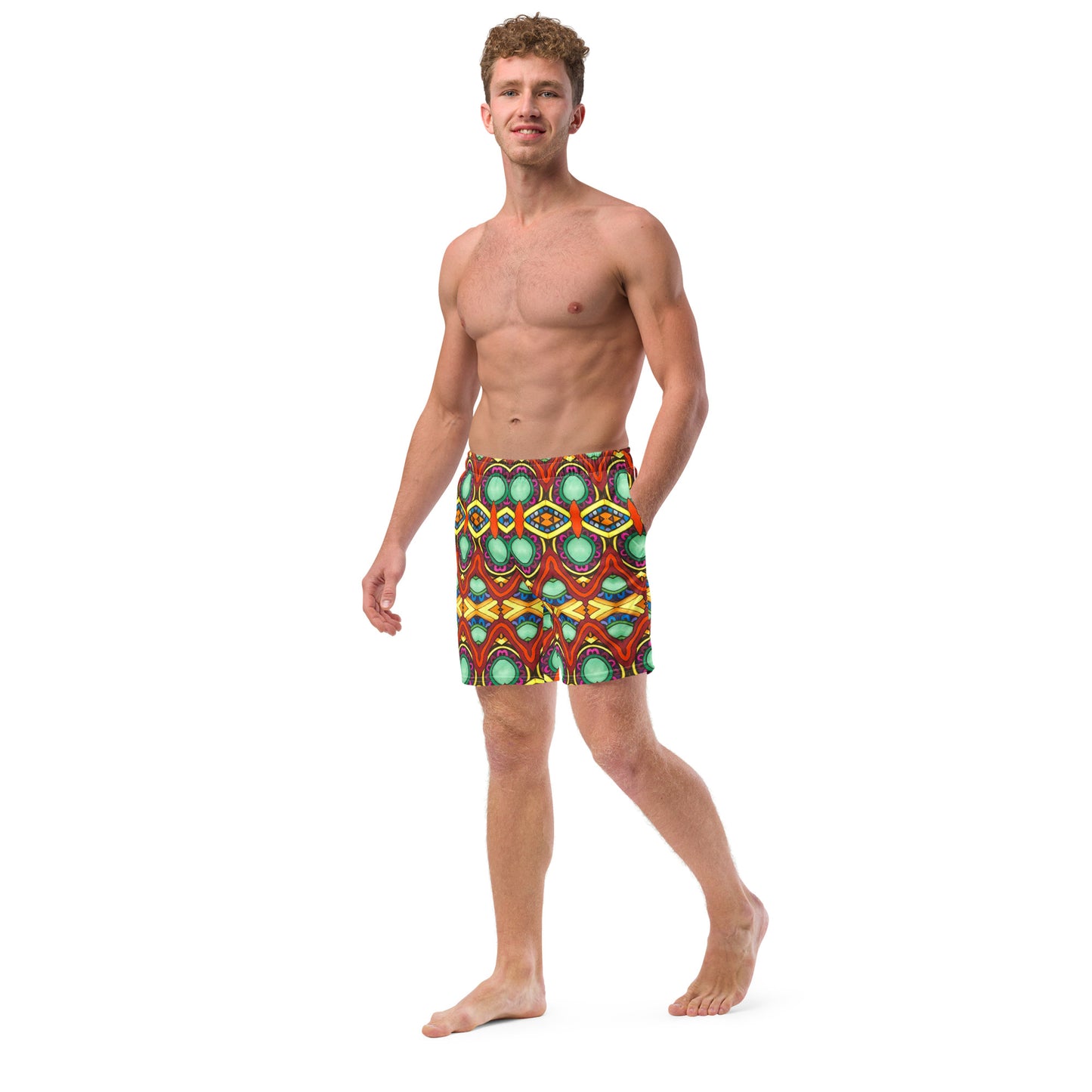 "Gemstone Bridge" Men's swim trunks