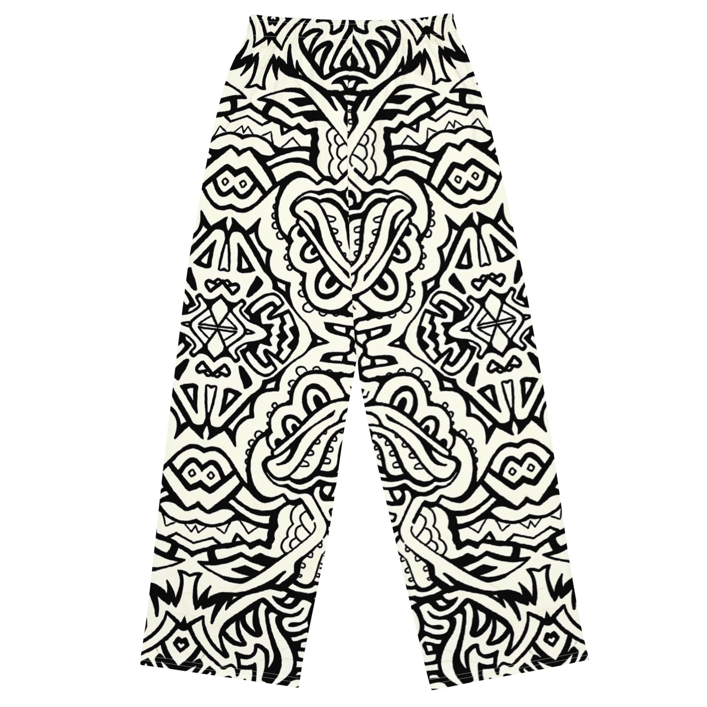 "Zenchoni" All-over print unisex wide-leg pants